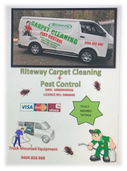 Riteway steam cleaning brochure - carpet cleaning and pest control